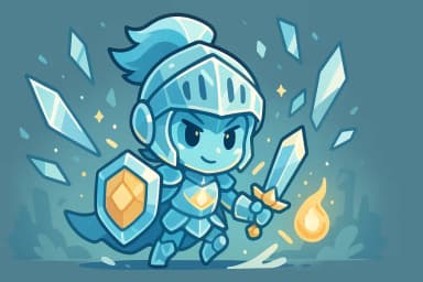 a crystal knight with a sword and shield